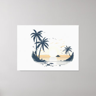 Toile Vue côté plage