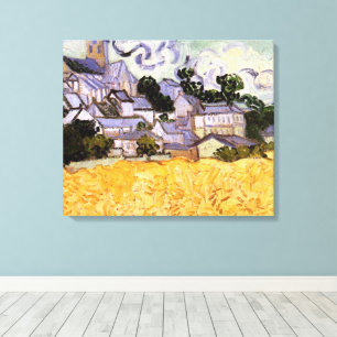Toile Vue d'Auvers avec l'église par Vincent van Gogh