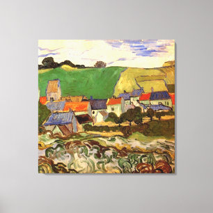 Toile Vue d'Auvers Vincent van Gogh.