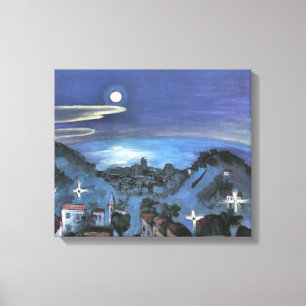 Toile Vue de Barcelone sur la ville de nuit par Walter G