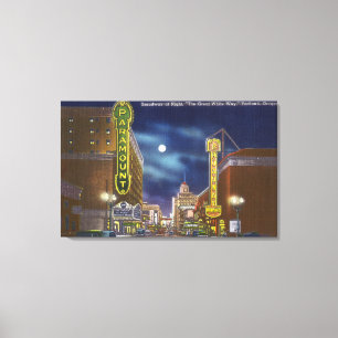 Toile Vue de Broadway la nuit