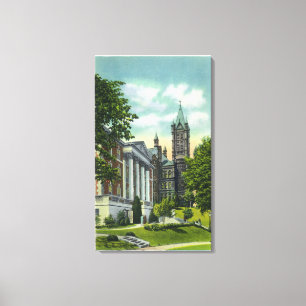 Toile Vue de campus de Syracuse U montrant l'université