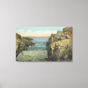 Toile Vue de crique de caillou