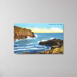 Toile Vue de falaise de tête chauve à la plage de York
