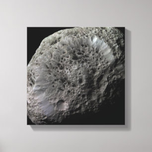 Toile vue de Faux-couleur de la lune Hyperion de Saturn