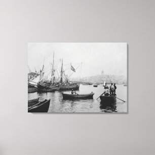 Toile Vue de Galata à Istanbul de port de Sirkeci