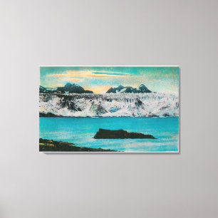 Toile Vue de glacier de Colombie, Alaska