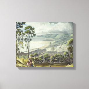 Toile Vue de Honfleur, des "vues sur la Seine", engra