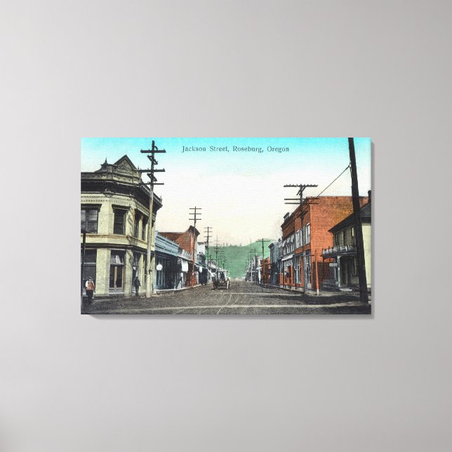 Toile Vue de Jackson StreetRoseburg, OR (Recto)