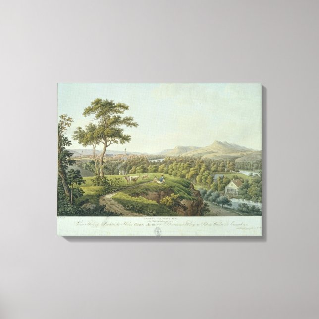 Toile Vue de Jena de Rasenhuehlberg, vers 1810 (Recto)