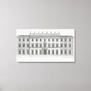 Toile Vue de la façade de Palazzo Chigi, Rome, designe