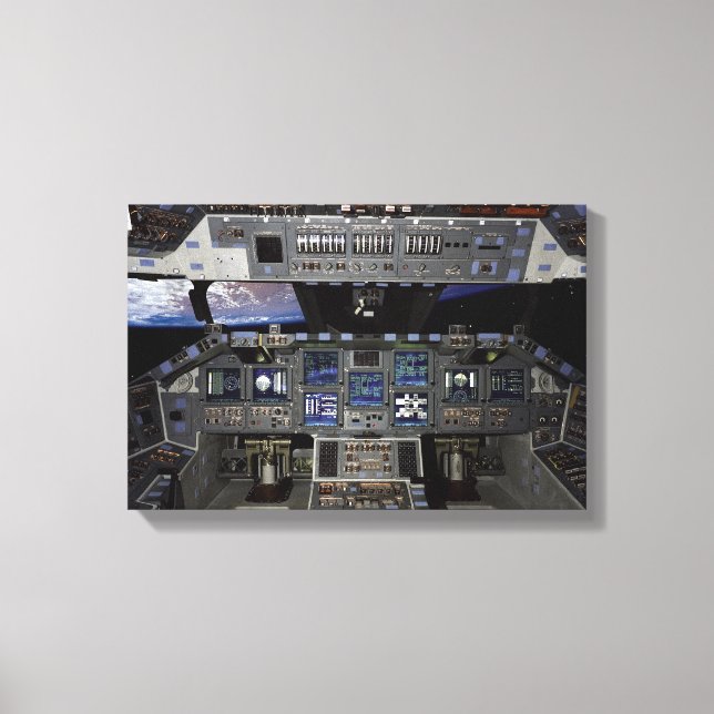 Toile Vue de la fenêtre de la navette spatiale de la NAS (Recto)