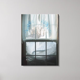 Toile Vue de la fenêtre hiver