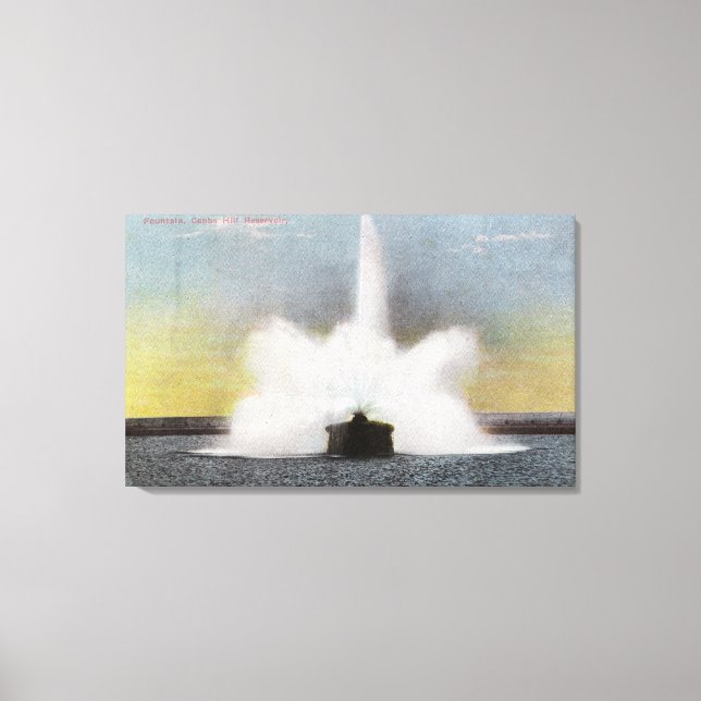 Toile Vue de la fontaine du réservoir de Cobbs Hill (Recto)