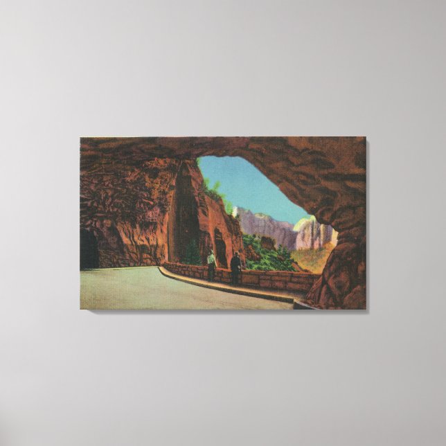 Toile Vue de la galerie sur l'autoroute du Mont Carmel (Recto)
