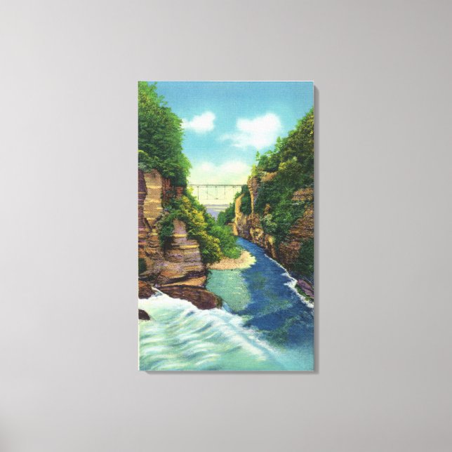 Toile Vue de la gorge de Fall Creek (Recto)