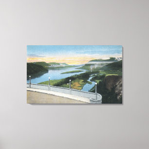 Toile Vue de la gorge du fleuve Columbia depuis Crown Po