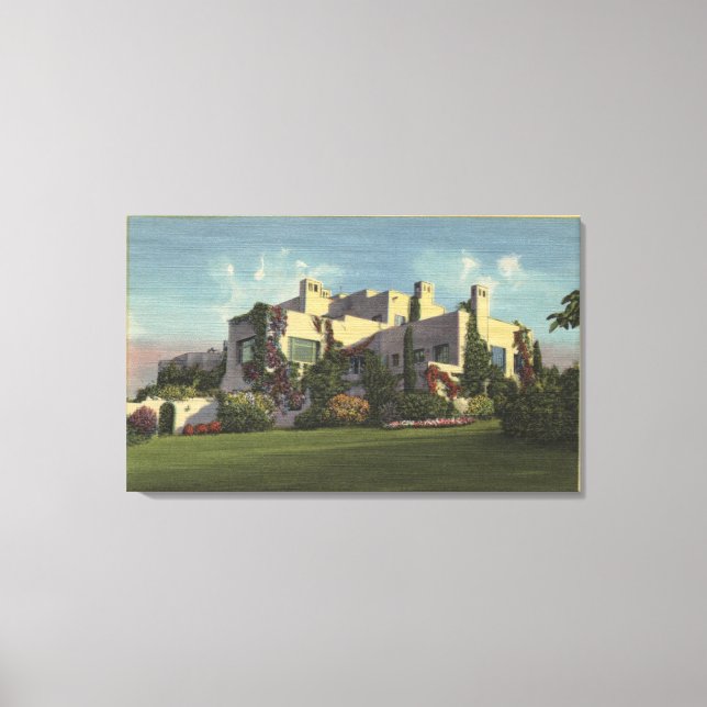 Toile Vue de la maison d'Herbert Hoover, Stanford U. (Recto)