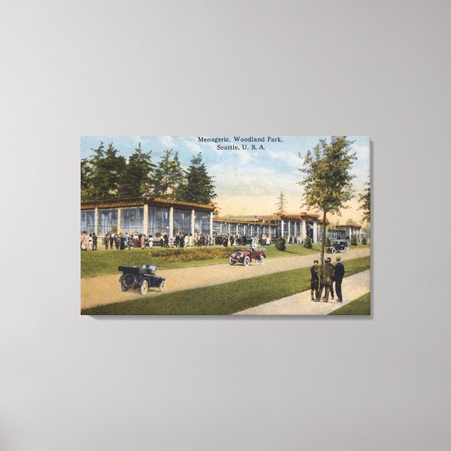 Toile Vue de la ménagerie du parc forestier (Recto)