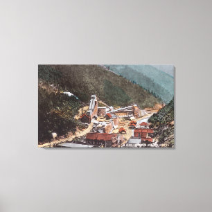 Toile Vue de la mine Hecla sur le canyon
