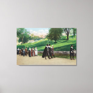 Toile Vue de la procession des pèlerins