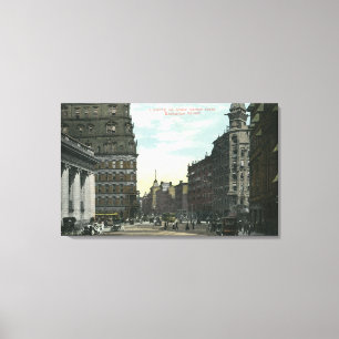 Toile Vue de la rue Exchange sur la rue State
