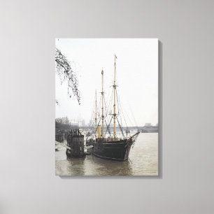 Toile Vue de la Tamise avec la découverte de RRS