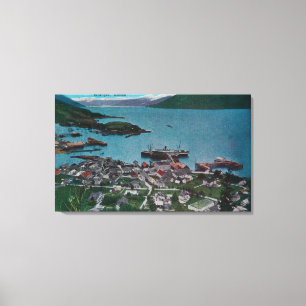 Toile Vue de la ville de Wrangell, AlaskaWrangell, AK