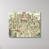 Vue de la ville fortifiée de Jérusalem montrant le