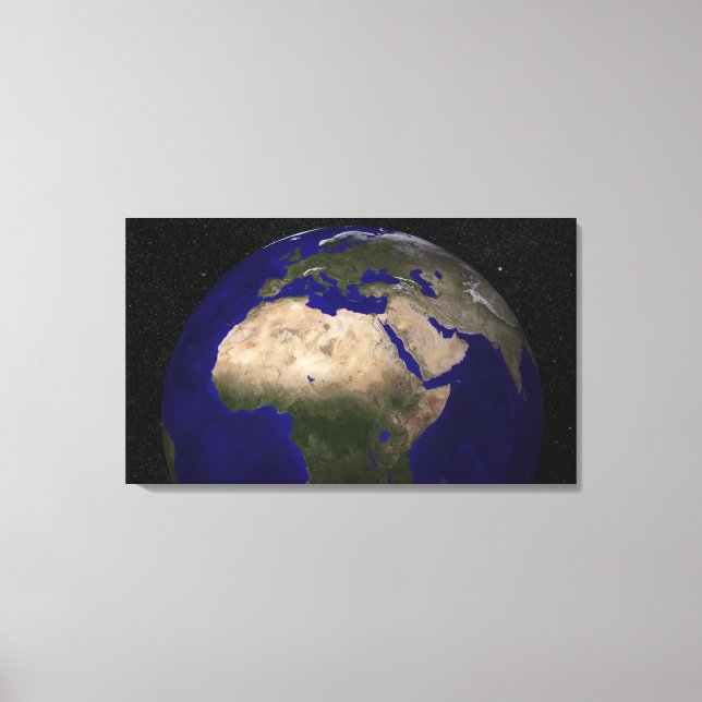 Toile Vue de l'Afrique, de l'Europe, du Moyen-Orient et  (Recto)