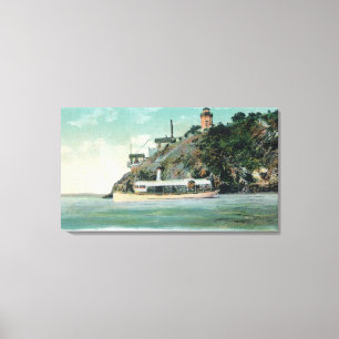 Toile Vue de Launch de phare et de commandant