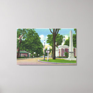 Toile Vue de l'hôtel de ville et du monument Paterson