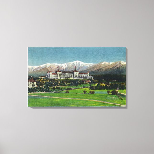 Toile Vue de l'hôtel Mt Washington, chaîne présidentiell (Recto)