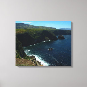 Toile Vue de l'île de Santa Cruz dans les îles du Channe