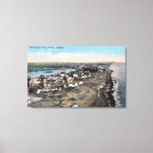 Toile Vue de l'oeil de l'oiseau de TownNome, AK