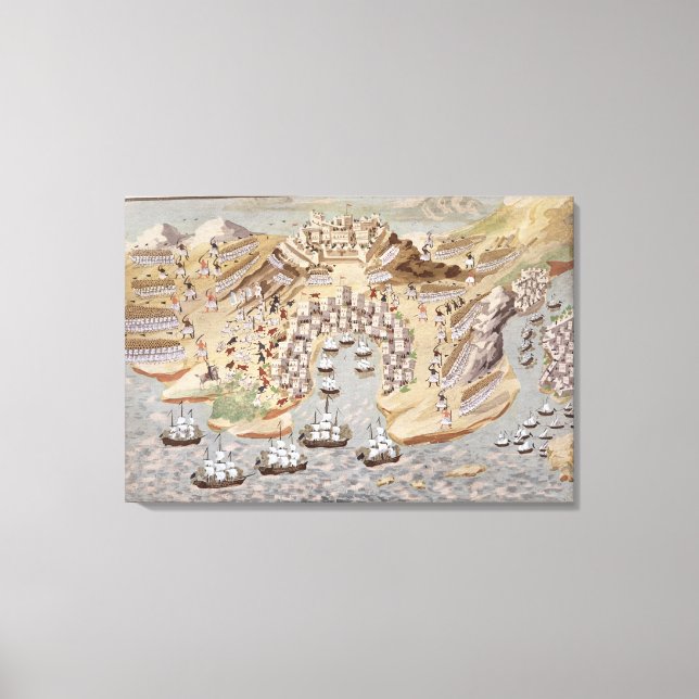 Toile Vue de l'oeil d'oiseaux de la Grèce occidentale ce (Recto)