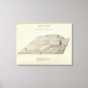 Toile Vue de l'oiseau sur une partie du Uinta Uplift