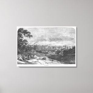 Toile Vue de Manchester, gravée par T.Gustyne