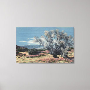 Toile Vue de Mt. San Gorgonio, arbres de fumée