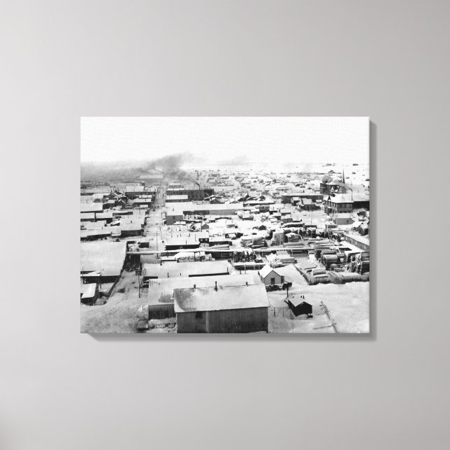 Toile Vue de Nome, Alaska avec neige (Recto)