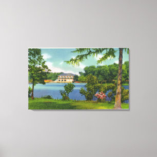 Toile Vue de parc de Cazenovia du lac et du casino