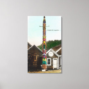 Toile Vue de Raven TotempoleWrangell, AK