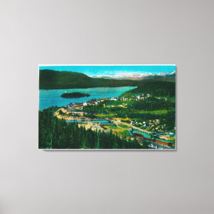 Toile Vue de ville de Cordova, AlaskaCordova, AK