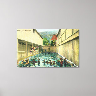 Toile Vue des baigneurs dans les bains