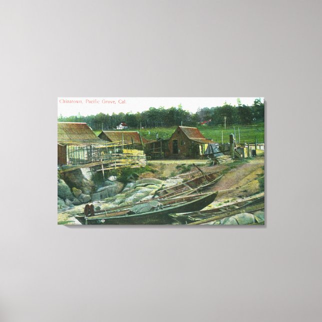 Toile Vue des bateaux sur la plage à Chinatown (Recto)