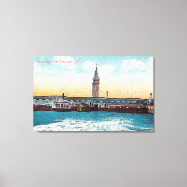 Toile Vue des bordures de traversier et de la tour (Recto)