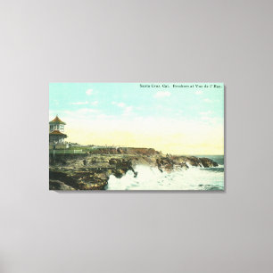 Toile Vue des briseurs à Vue de l'EauSanta Cruz, CA