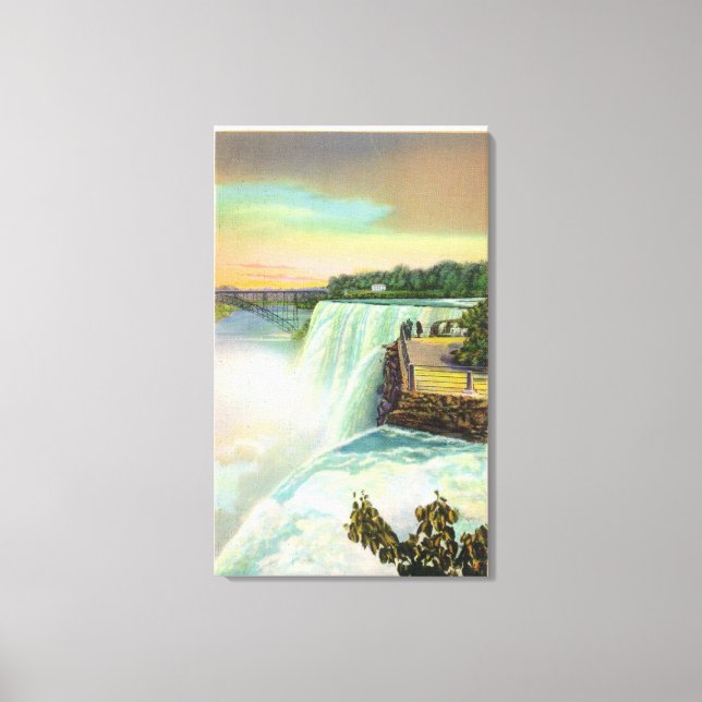 Toile Vue des chutes américaines de Goat Island (Recto)