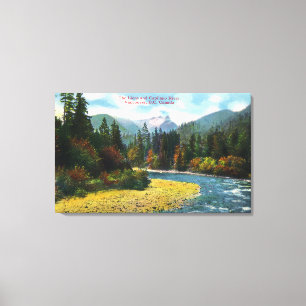 Toile Vue des lions et de la rivière de Capilano