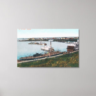 Toile Vue des navires dans le DockSt. Michael, AK